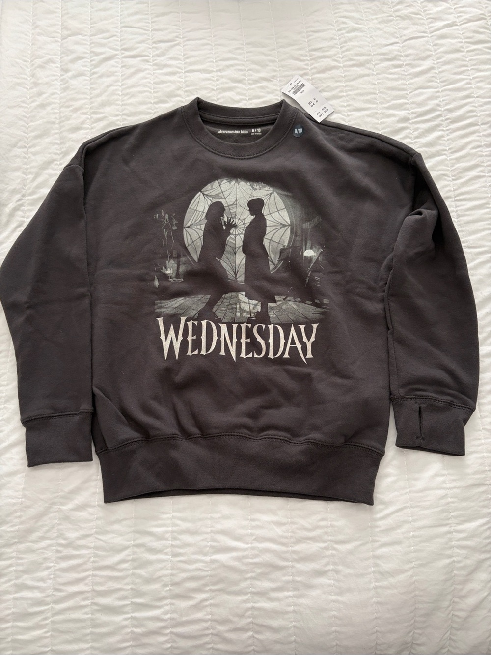 abercrombie kids Black Wednesday Graphic Crewneck Sweatshirt
